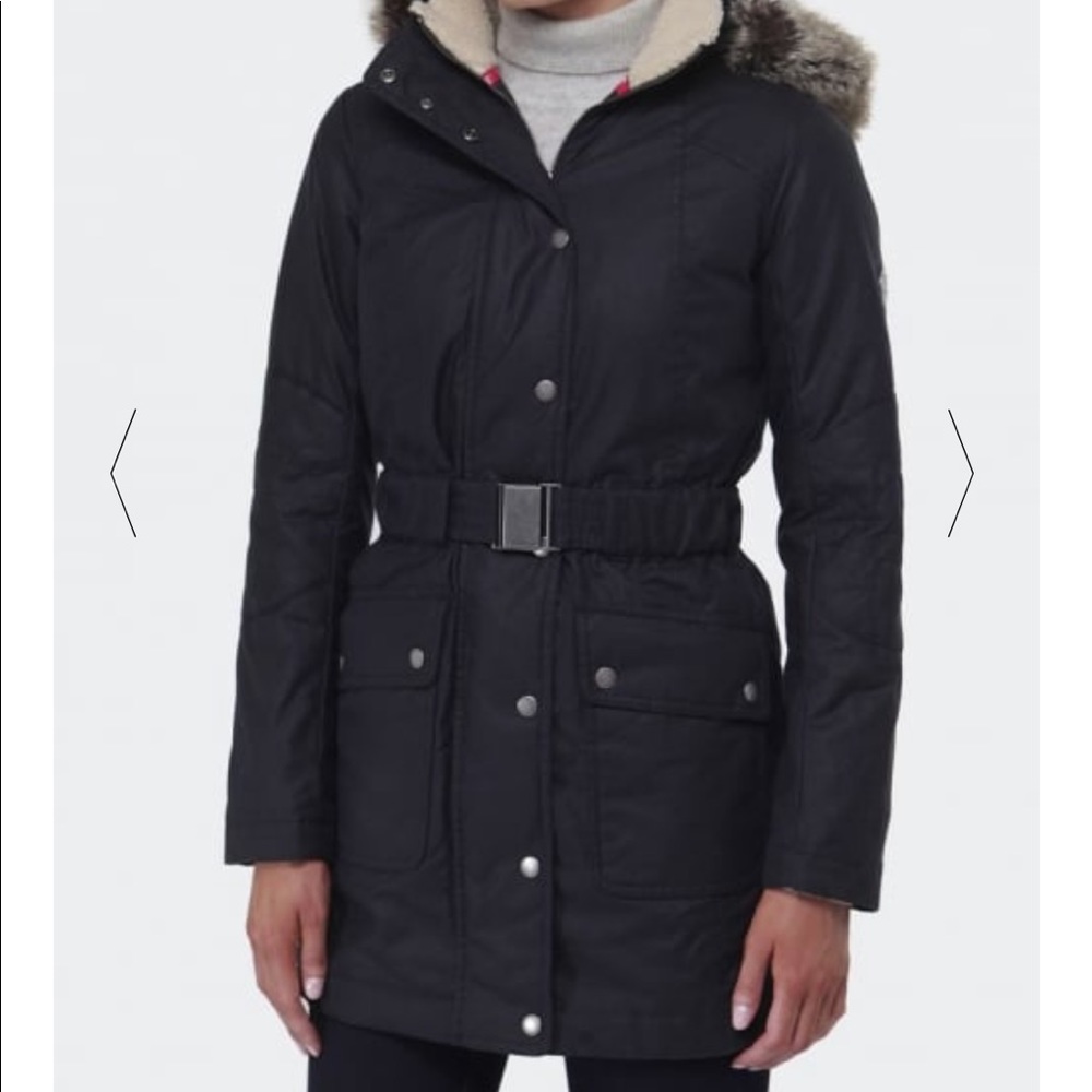 Light Grey Barbour Kirby Long Line, Down Parka